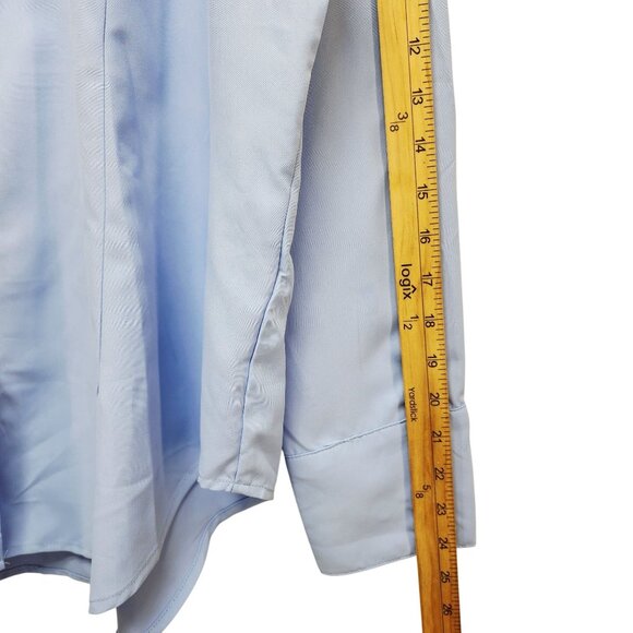 Light Blue Mens Long-Sleeve Button-Up Dress Shirt Size XL - Picture 9 of 9